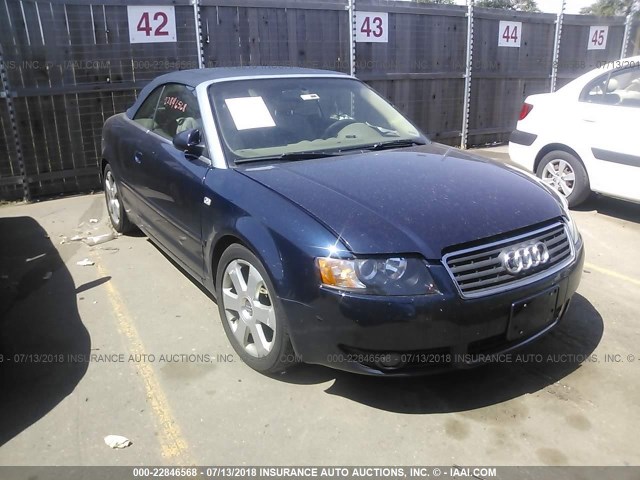 WAUDT48H76K005278 - 2006 AUDI A4 QUATTRO Dark Blue photo 1