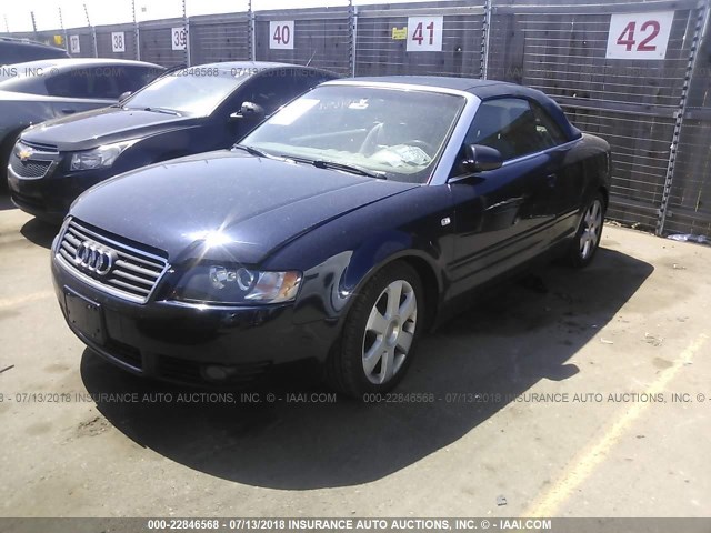 WAUDT48H76K005278 - 2006 AUDI A4 QUATTRO Dark Blue photo 2