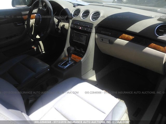 WAUDT48H76K005278 - 2006 AUDI A4 QUATTRO Dark Blue photo 5