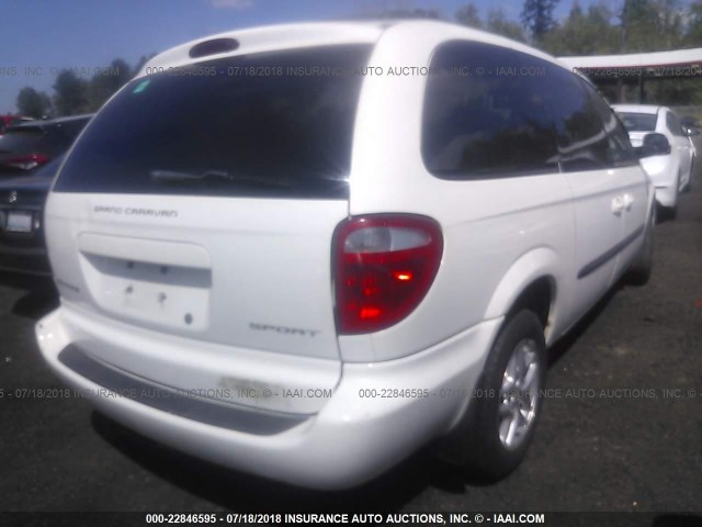 2D4GP44343R285160 - 2003 DODGE GRAND CARAVAN SPORT WHITE photo 4