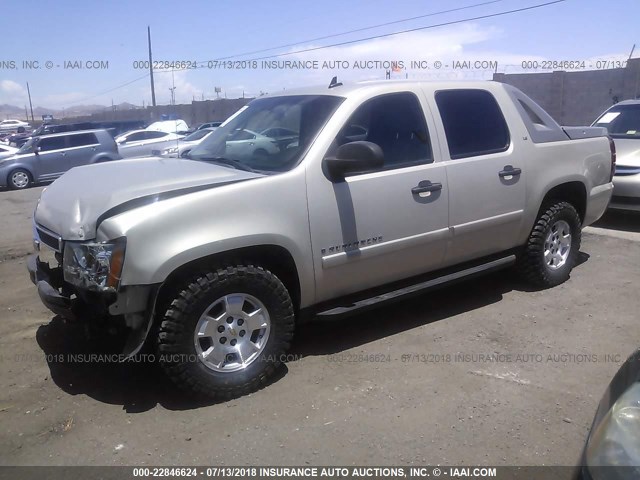 3GNEC12J47G208677 - 2007 CHEVROLET AVALANCHE C1500 GOLD photo 2