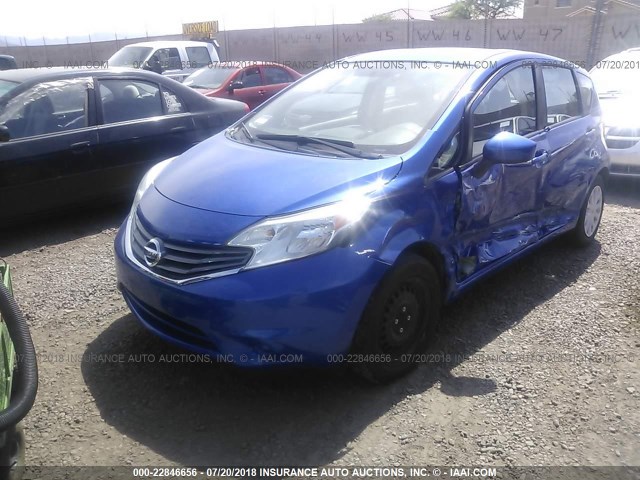 3N1CE2CP4FL351611 - 2015 NISSAN VERSA NOTE S/S PLUS/SV/SL/SR BLUE photo 2