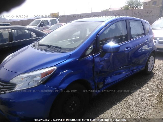 3N1CE2CP4FL351611 - 2015 NISSAN VERSA NOTE S/S PLUS/SV/SL/SR BLUE photo 6