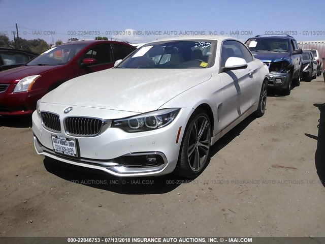 WBA4Z1C54JEC59244 - 2018 BMW 430I WHITE photo 2