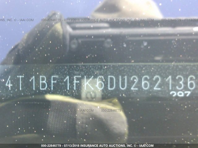 4T1BF1FK6DU262136 - 2013 TOYOTA CAMRY L/SE/LE/XLE 灰色 照片 9