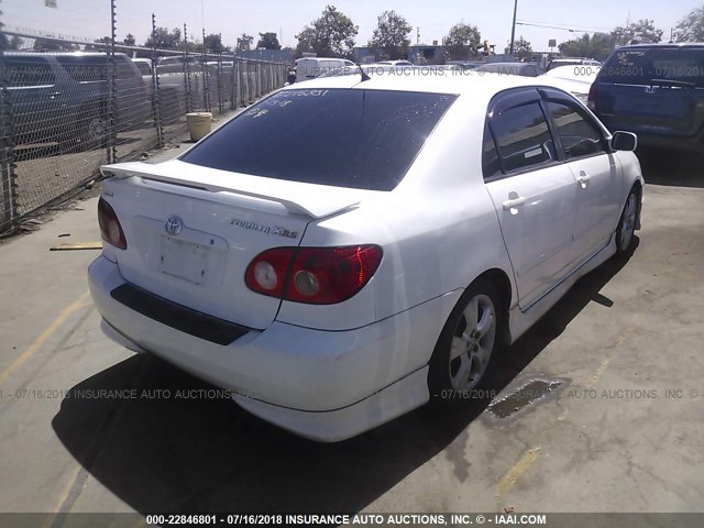 2T1BY32E15C346664 - 2005 TOYOTA COROLLA XRS WHITE photo 4