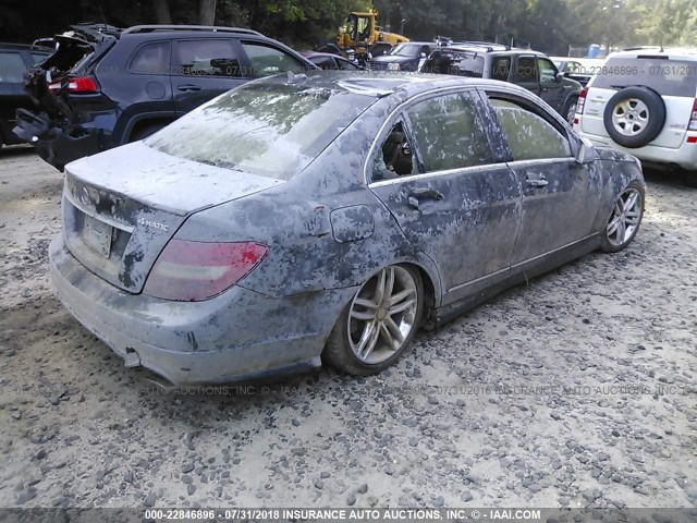 WDDGF8AB0DR265424 - 2013 MERCEDES-BENZ C 300 4MATIC GRAY photo 4