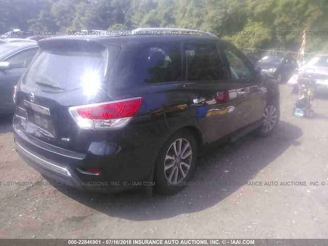 5N1AR2MM9FC649317 - 2015 NISSAN PATHFINDER S/SV/SL/PLATINUM BLACK photo 4