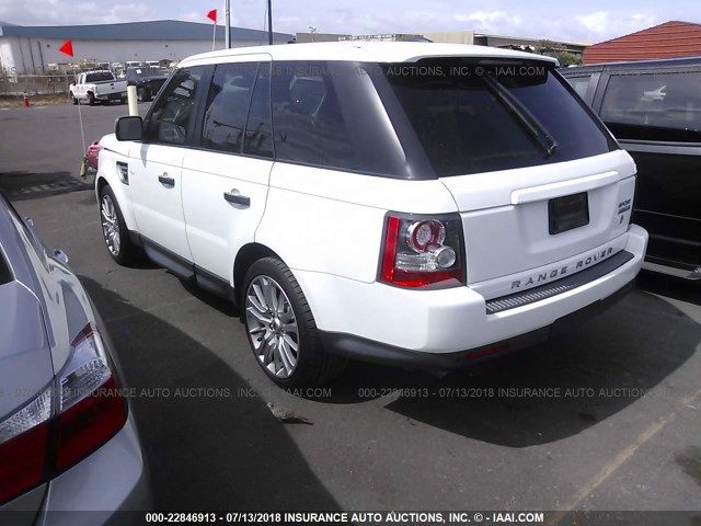 SALSK2D46BA712840 - 2011 LAND ROVER RANGE ROVER SPORT LUX WHITE photo 3