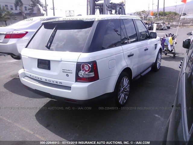 SALSK2D46BA712840 - 2011 LAND ROVER RANGE ROVER SPORT LUX WHITE photo 4