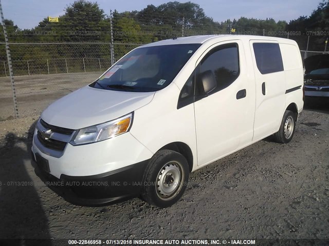 3N63M0ZN1FK730840 - 2015 CHEVROLET CITY EXPRESS LT WHITE photo 2