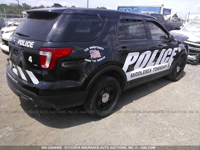 1FM5K8AR0HGC57444 - 2017 FORD EXPLORER POLICE INTERCEPTOR BLACK photo 4