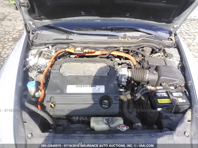 JHMCN36427C003435 - 2007 HONDA ACCORD HYBRID SILVER photo 10