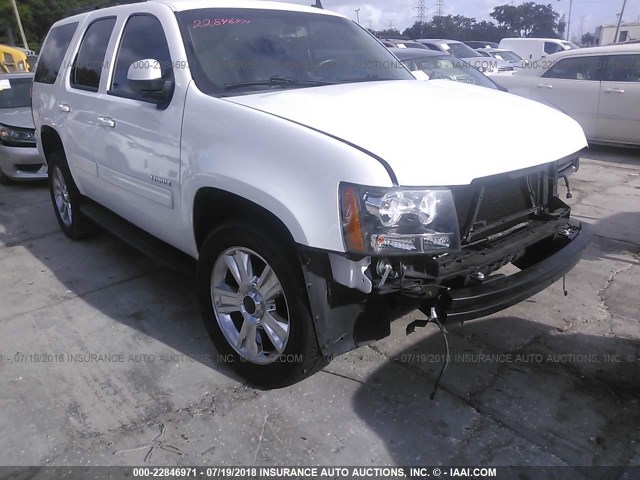 1GNSCBE02DR232838 - 2013 CHEVROLET TAHOE C1500 LT WHITE photo 1