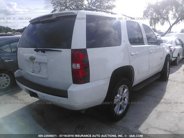 1GNSCBE02DR232838 - 2013 CHEVROLET TAHOE C1500 LT WHITE photo 4