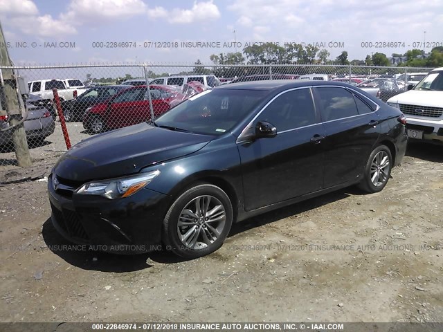 4T1BF1FK7GU203603 - 2016 TOYOTA CAMRY LE/XLE/SE/XSE Dark Blue photo 2