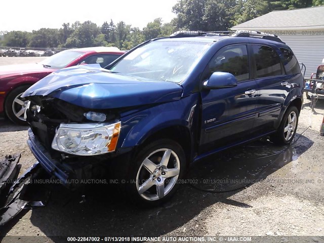 2CKDL737486016384 - 2008 PONTIAC TORRENT GXP BLUE photo 2