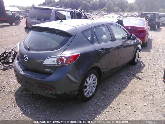 JM1BL1LP9D1741570 - 2013 MAZDA 3 I GRAY photo 4