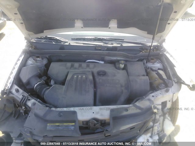 1G1AK55F467611019 - 2006 CHEVROLET COBALT LS SILVER photo 10