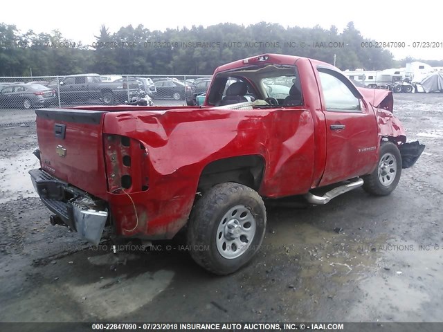 1GCEC14X48Z105819 - 2008 CHEVROLET SILVERADO C1500 RED photo 4