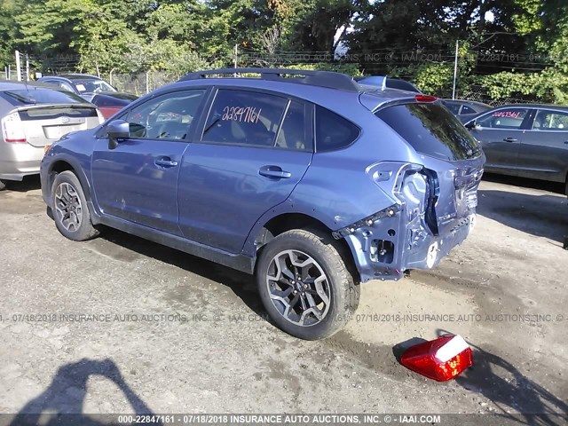 JF2GPADC3H8215617 - 2017 SUBARU CROSSTREK PREMIUM Көк фото 3
