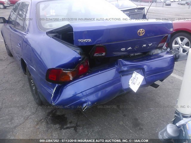 JT2BG12K2T0368203 - 1996 TOYOTA CAMRY DX/LE/XLE BLUE photo 6