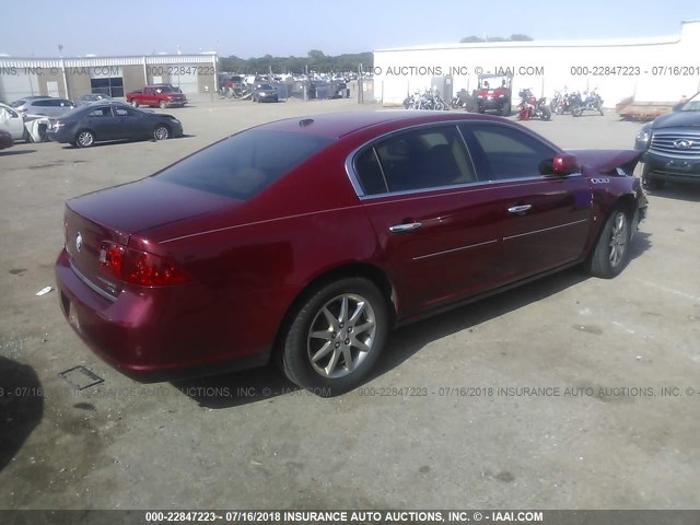 1G4HD57208U205328 - 2008 BUICK LUCERNE CXL MAROON photo 4