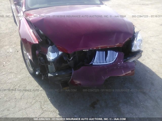 1G4HD57208U205328 - 2008 BUICK LUCERNE CXL MAROON photo 6