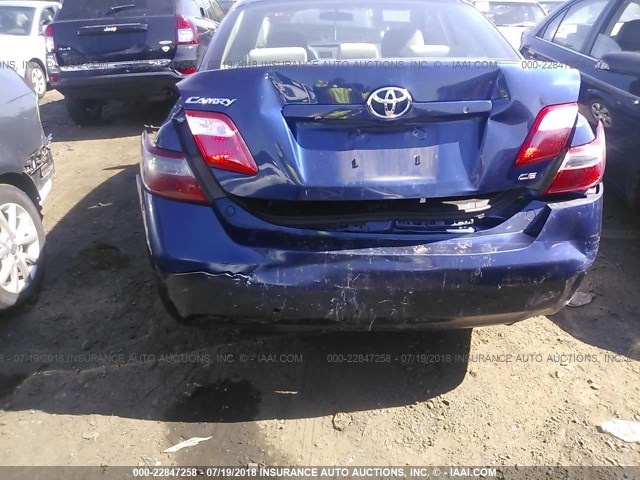 4T1BE46KX7U050283 - 2007 TOYOTA CAMRY NEW GENERAT CE/LE/XLE/SE BLUE photo 6