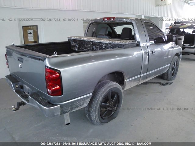 1D7HA16K87J500609 - 2007 DODGE RAM 1500 ST GRAY photo 4