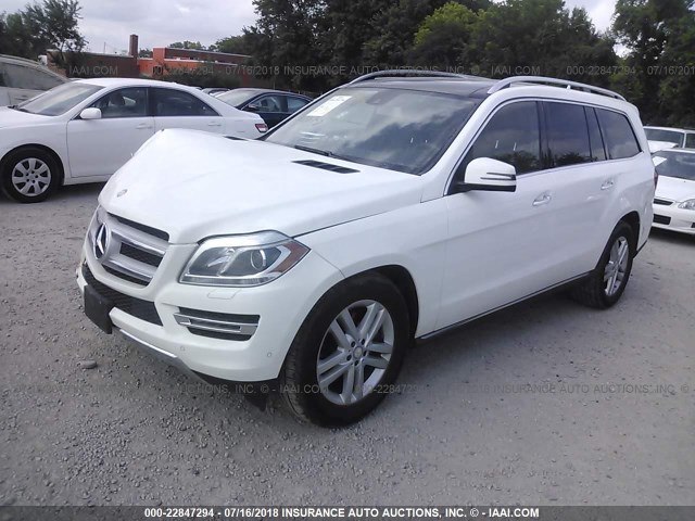 4JGDF7CE1EA325138 - 2014 MERCEDES-BENZ GL 450 4MATIC WHITE photo 2