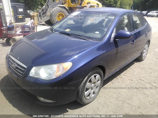 KMHDU46D97U233915 - 2007 HYUNDAI ELANTRA GLS/SE/LIMITED BLUE photo 2