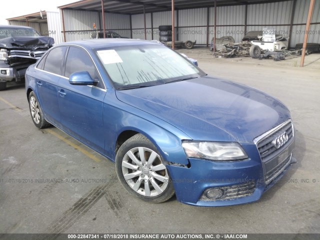 WAUSF78K29N018681 - 2009 AUDI A4 PREMIUM PLUS BLUE photo 1