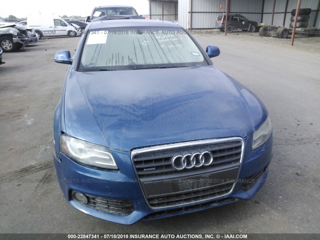 WAUSF78K29N018681 - 2009 AUDI A4 PREMIUM PLUS BLUE photo 6