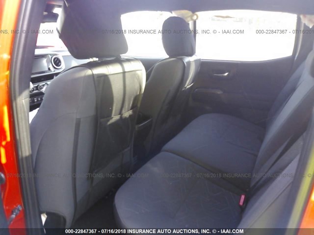 5TFAZ5CN3JX059860 - 2018 TOYOTA TACOMA DBL CAB/SR5/TRD SPORT/OR ORANGE photo 8