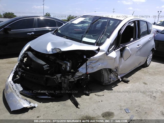 3N1CE2CP8GL386640 - 2016 NISSAN VERSA NOTE S/S PLUS/SV/SL/SR SILVER photo 2