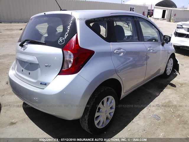 3N1CE2CP8GL386640 - 2016 NISSAN VERSA NOTE S/S PLUS/SV/SL/SR SILVER photo 4