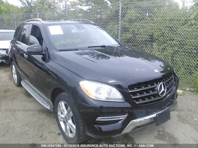 4JGDA5HB0EA439990 - 2014 MERCEDES-BENZ ML 350 4MATIC BLACK photo 1