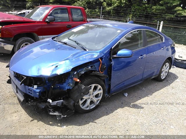 1G1RB6S51JU119000 - 2018 CHEVROLET VOLT PREMIER BLUE photo 2