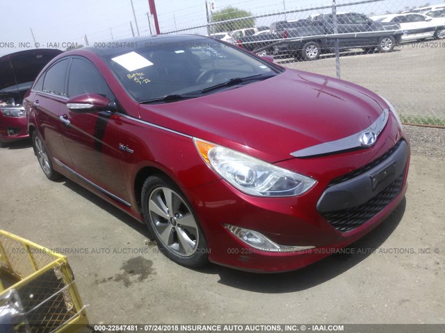 KMHEC4A47CA040723 - 2012 HYUNDAI SONATA HYBRID RED photo 1