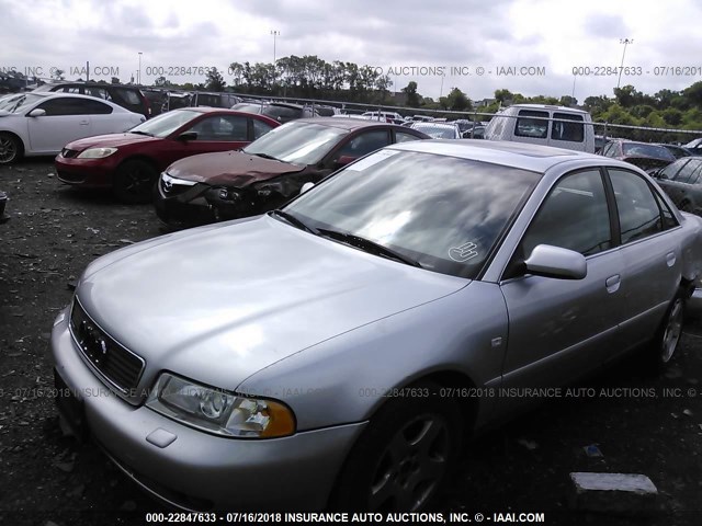 WAUDH68D01A010766 - 2001 AUDI A4 2.8 QUATTRO SILVER photo 2