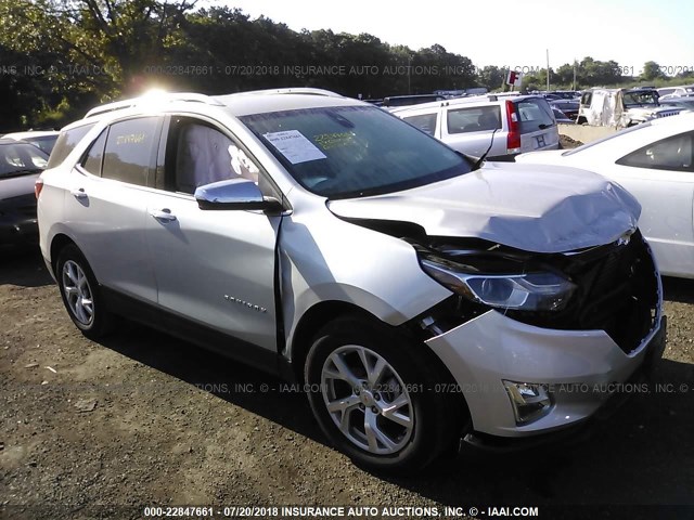 2GNAXVEV0J6228999 - 2018 CHEVROLET EQUINOX PREMIER SILVER photo 1