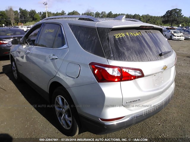 2GNAXVEV0J6228999 - 2018 CHEVROLET EQUINOX PREMIER SILVER photo 3