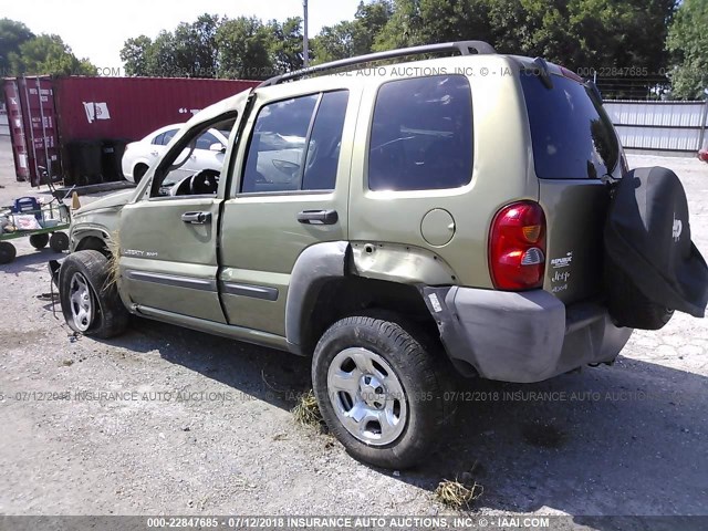 1J4GL48K63W679500 - 2003 JEEP LIBERTY SPORT/FREEDOM მწვანე ფოტო 3