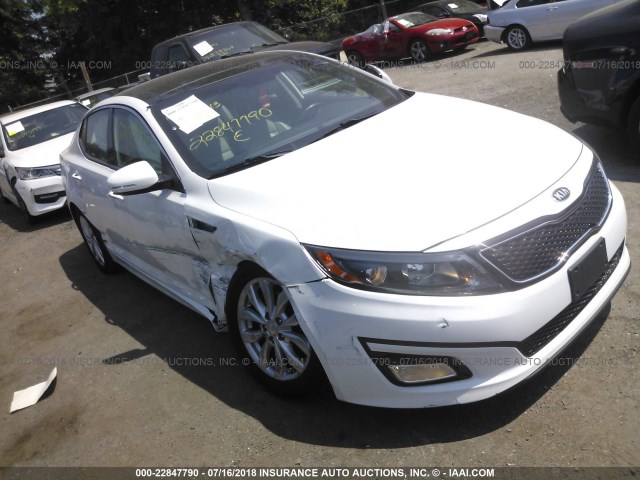 5XXGN4A71EG319884 - 2014 KIA OPTIMA EX WHITE photo 1