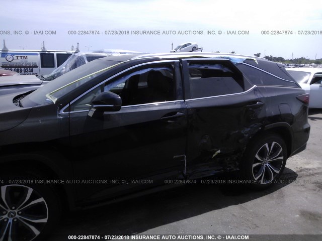 JTJGZKCAXJ2002622 - 2018 LEXUS RX 350 L BLACK photo 6