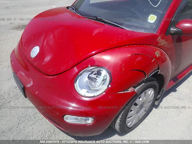 3VWBK31CX5M414420 - 2005 VOLKSWAGEN NEW BEETLE GL 红色 照片 6