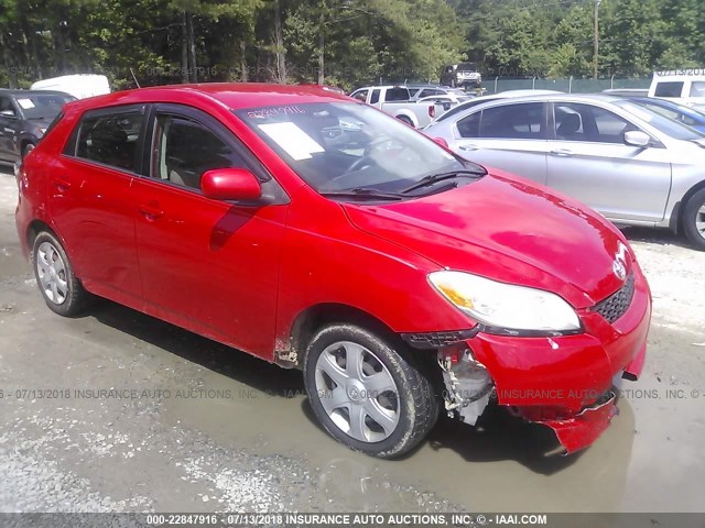 2T1KU40E09C026097 - 2009 TOYOTA COROLLA MATRIX  RED photo 1