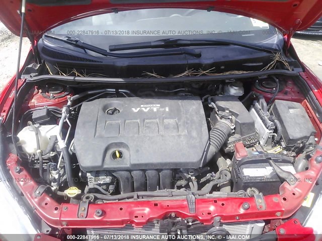 2T1KU40E09C026097 - 2009 TOYOTA COROLLA MATRIX  RED photo 10