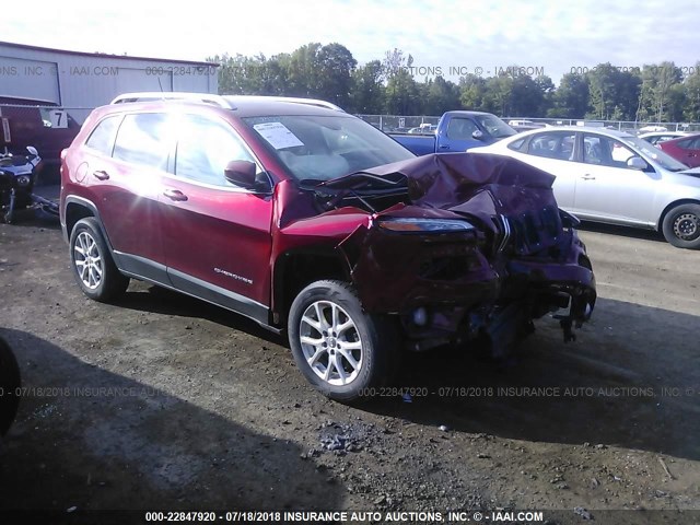 1C4PJMCB6EW141644 - 2014 JEEP CHEROKEE LATITUDE RED photo 1